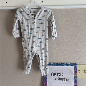Carter's Gray Animal Pattern Footie